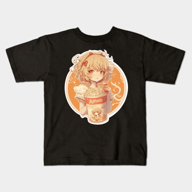 Instant Noodles Kids T-Shirt by BankaiChu